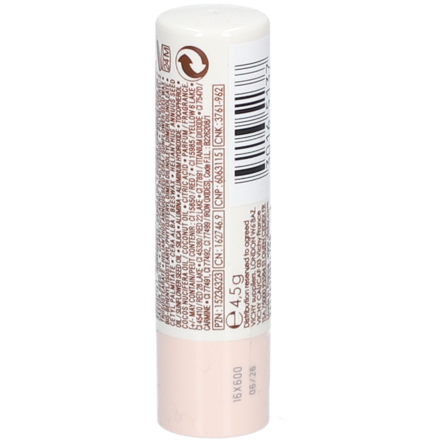 VICHY NATURALBLEND BAUME À LÈVRES TRANSPARENT. Stick 4,5 g