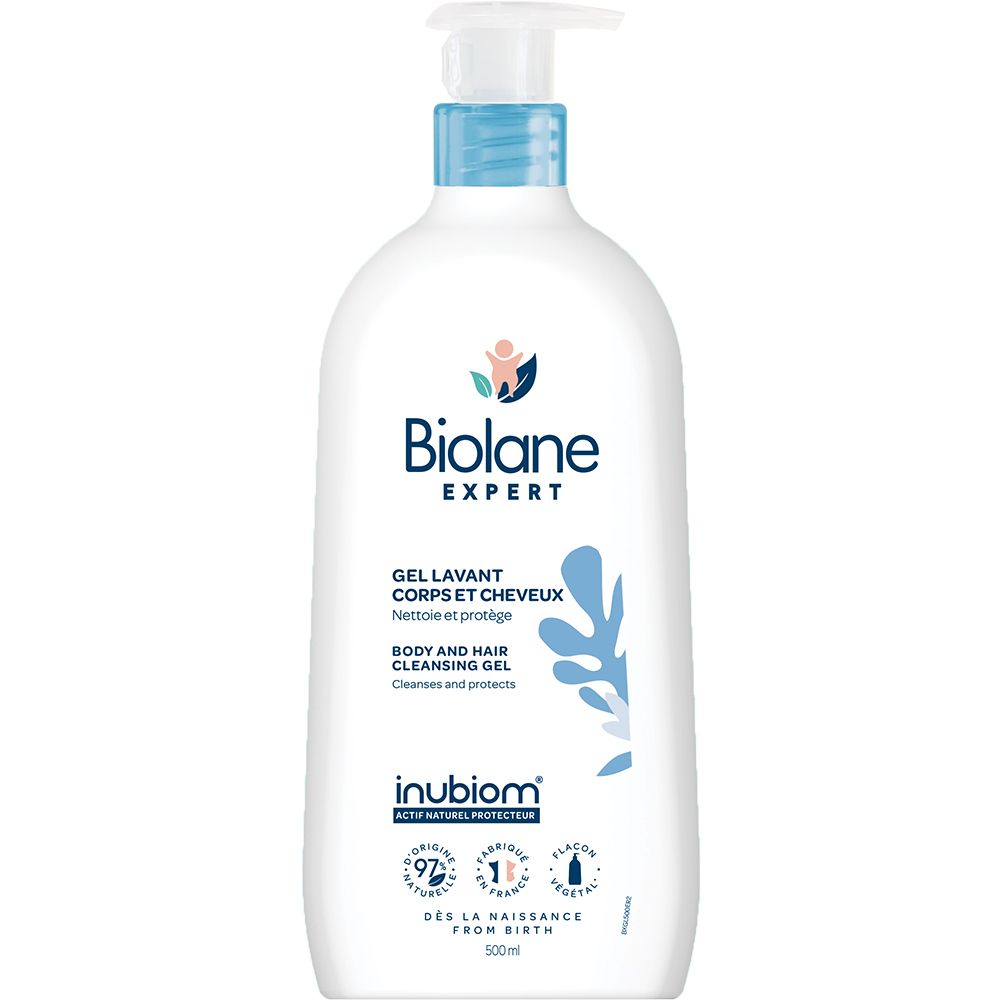 Biolane Expert - Gel Corps et Cheveux - Peaux Sensibles - 500ml