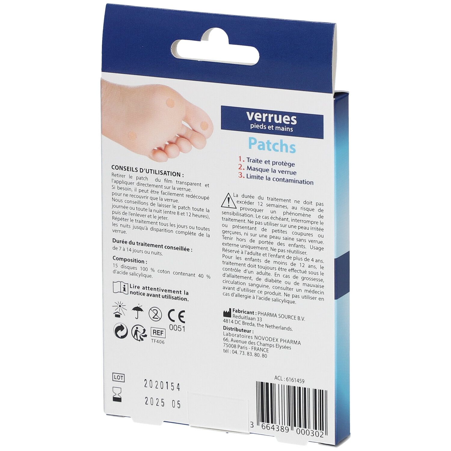 Novodex Expert 1.2.3 Verrues Patch