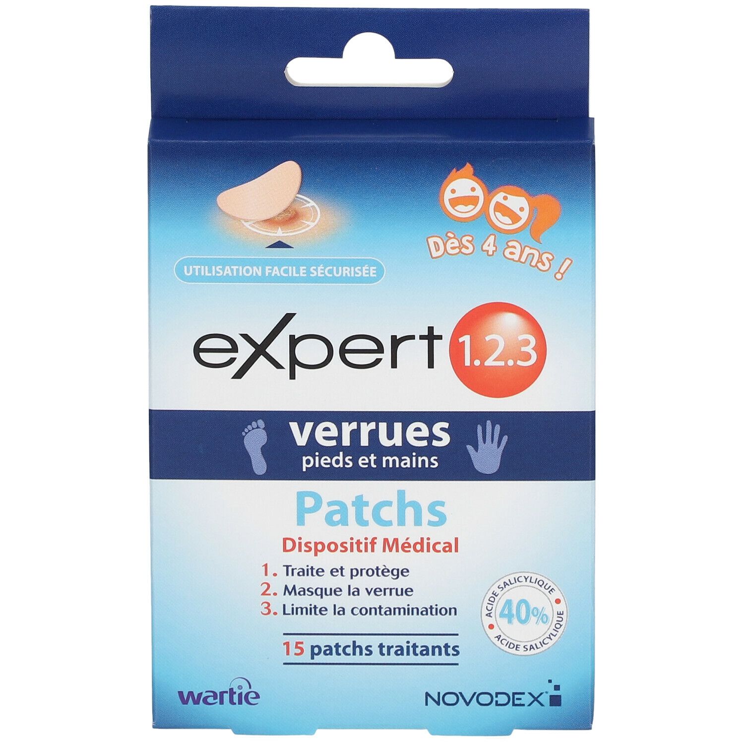 Novodex Expert 1.2.3 Verrues Patch