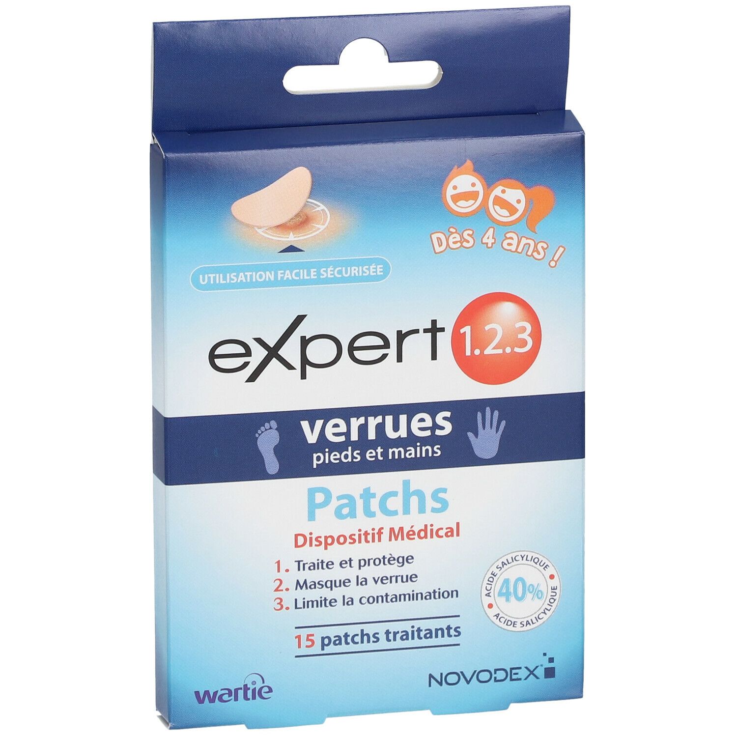 Novodex Expert 1.2.3 Verrues Patch