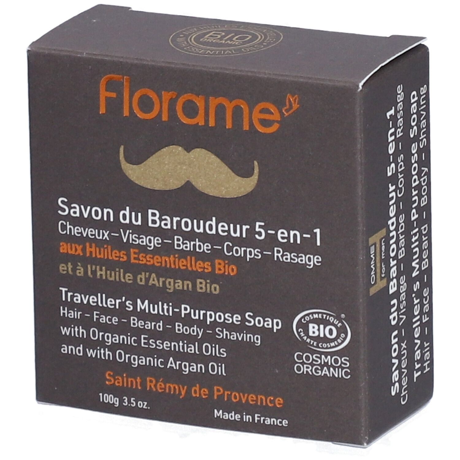 Florame 5 in 1 biologische ceder & argan zeep voor mannen