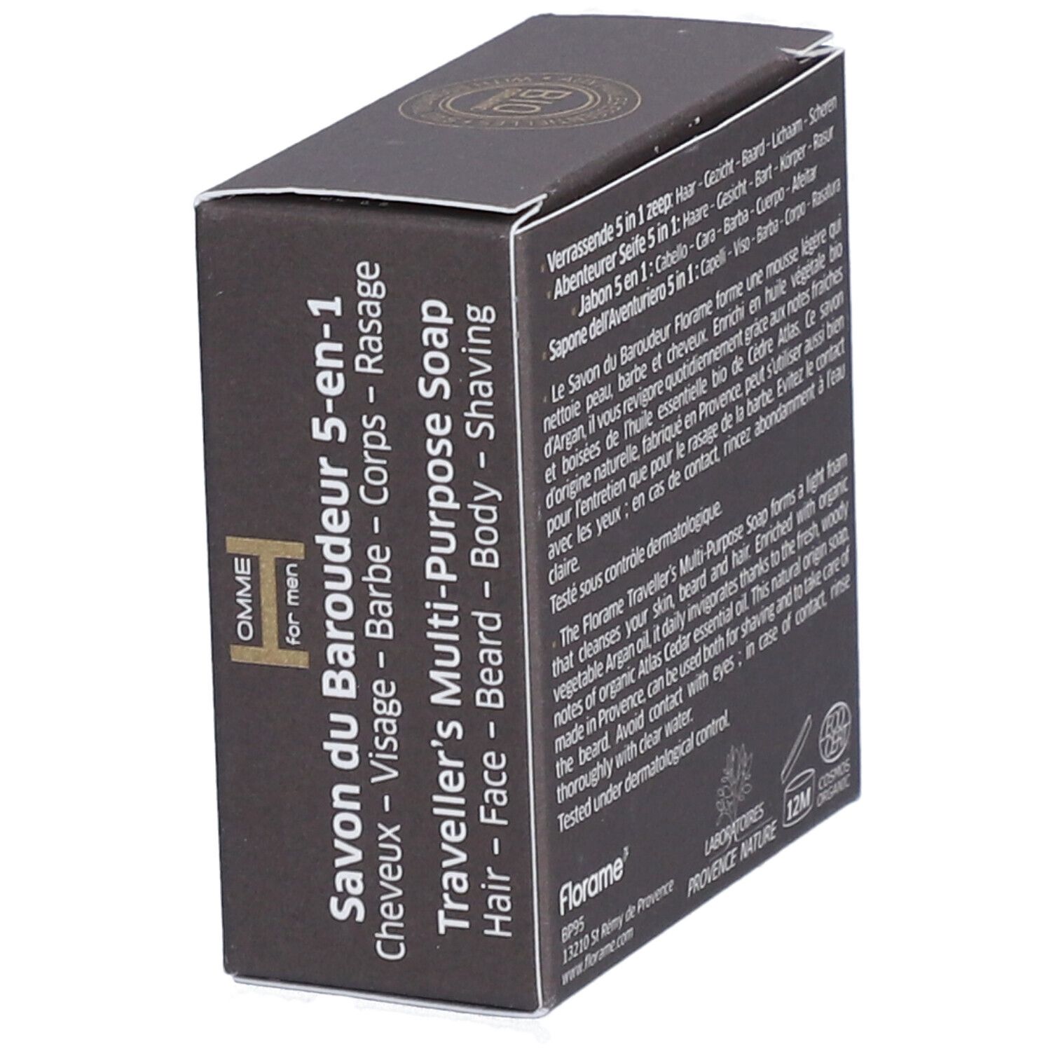 Florame 5 in 1 biologische ceder & argan zeep voor mannen