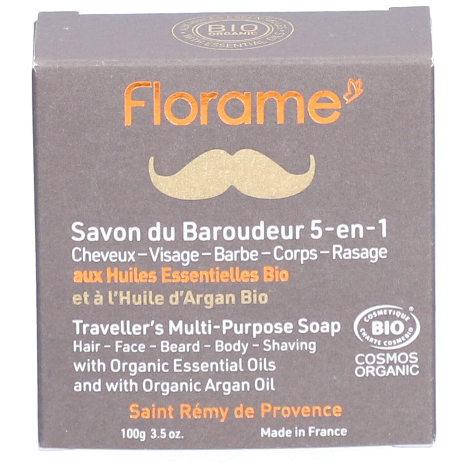 Florame 5 in 1 biologische ceder & argan zeep voor mannen
