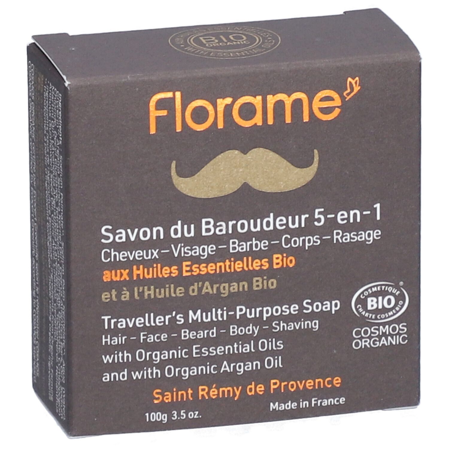 Florame 5 in 1 biologische ceder & argan zeep voor mannen