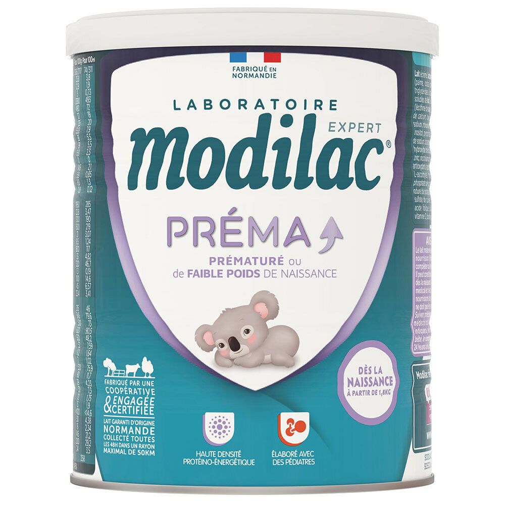 Boîte de lait Modilac Expert Prema avec motif koala.