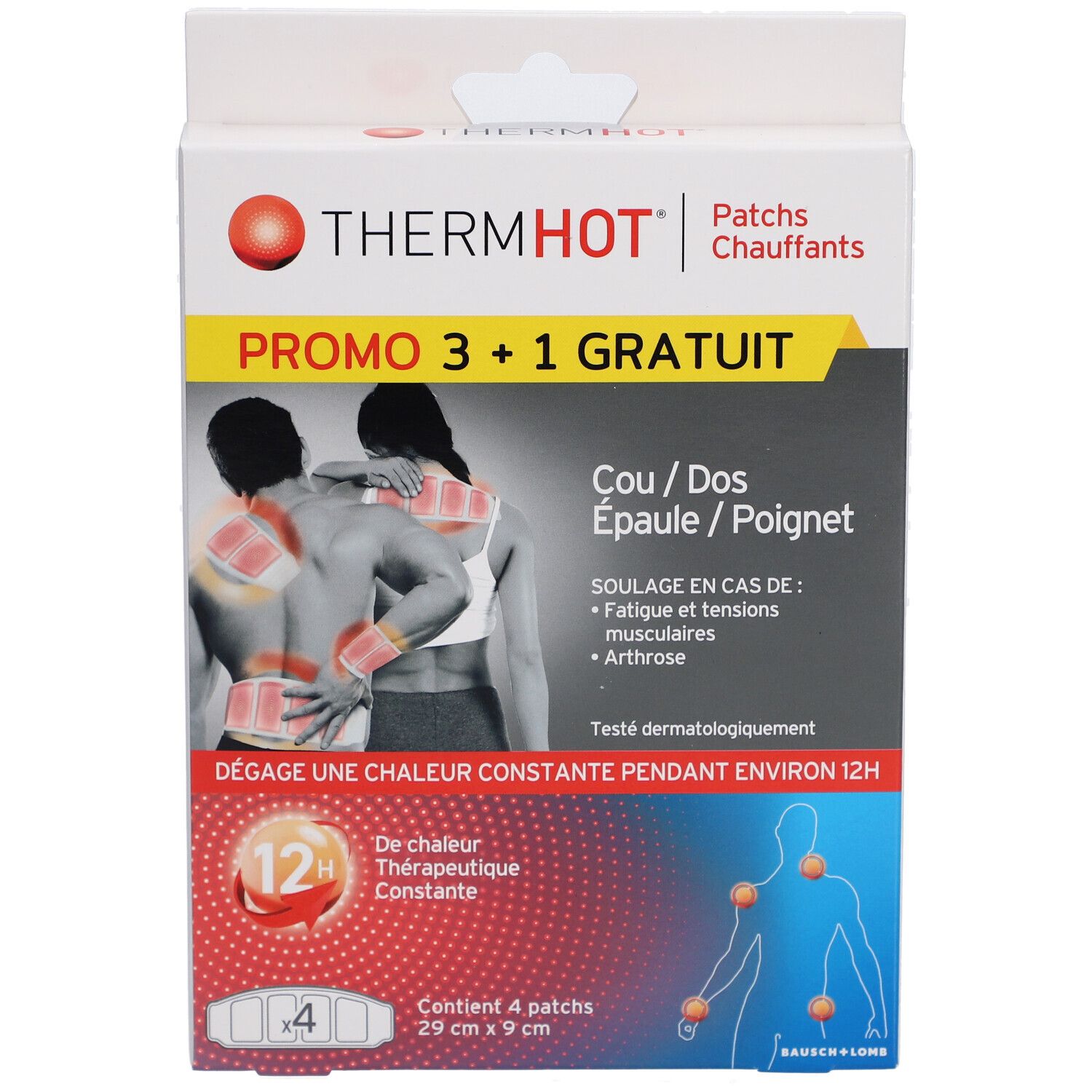 ThermHot Compresse chauffante 3-en-1 nuque, dos, épaule