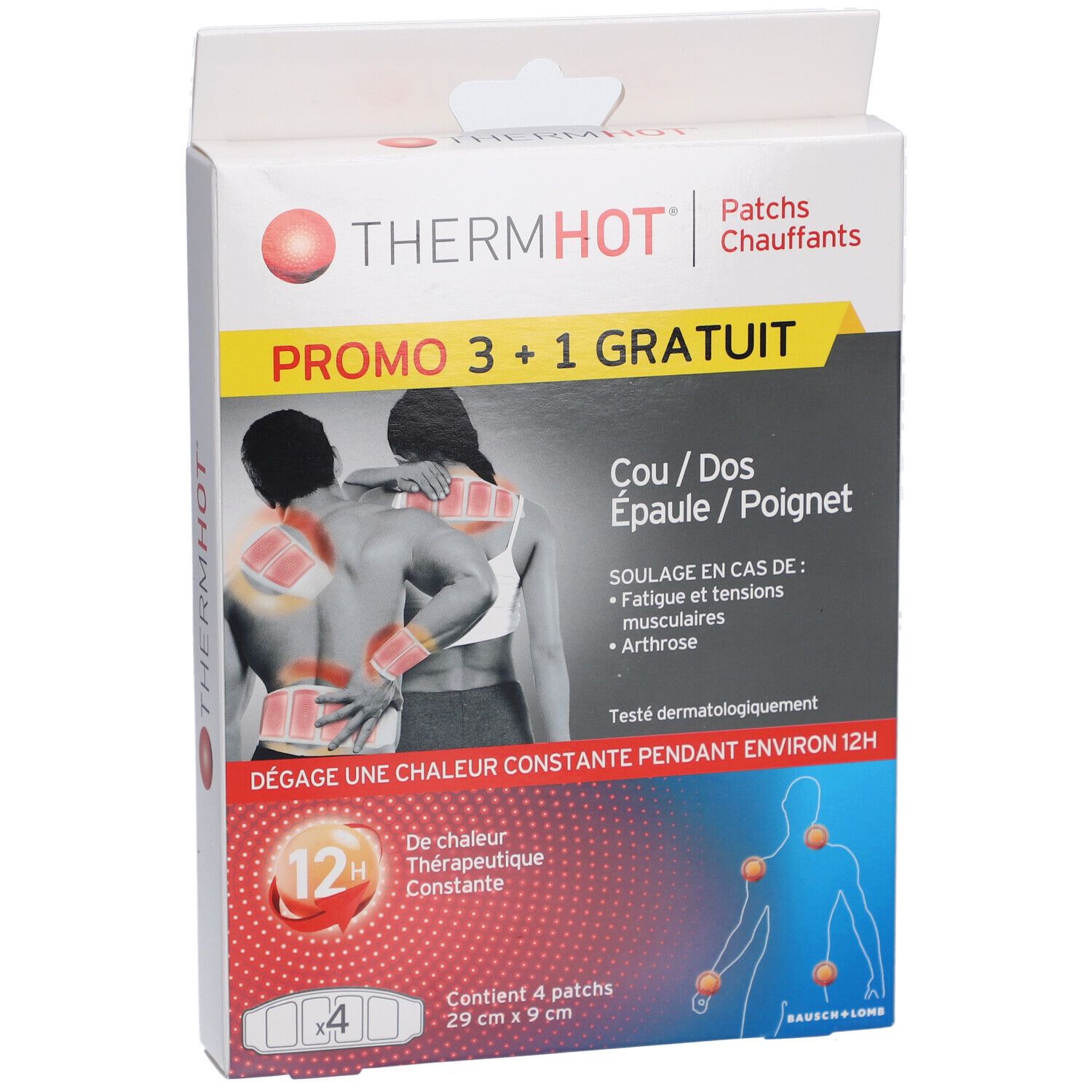ThermHot Compresse chauffante 3-en-1 nuque, dos, épaule