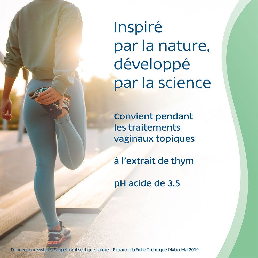 SAUGELLA LIGNE VERTE SOLUTION ANTISEPTIQUE - Solution lavante antiseptique pour usage inti