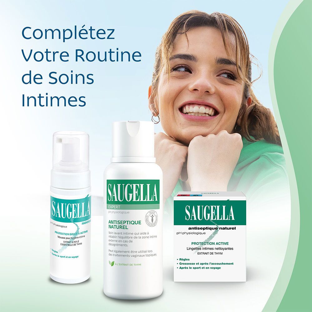 SAUGELLA LIGNE VERTE SOLUTION ANTISEPTIQUE - Solution lavante antiseptique pour usage inti