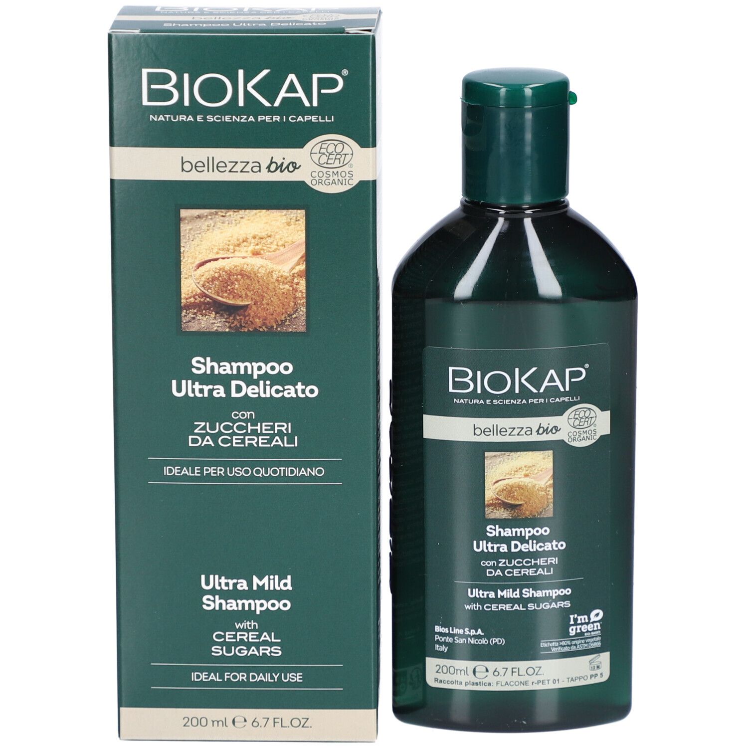 Groene shampoo fles. Met groene dop. Zonder tekst.