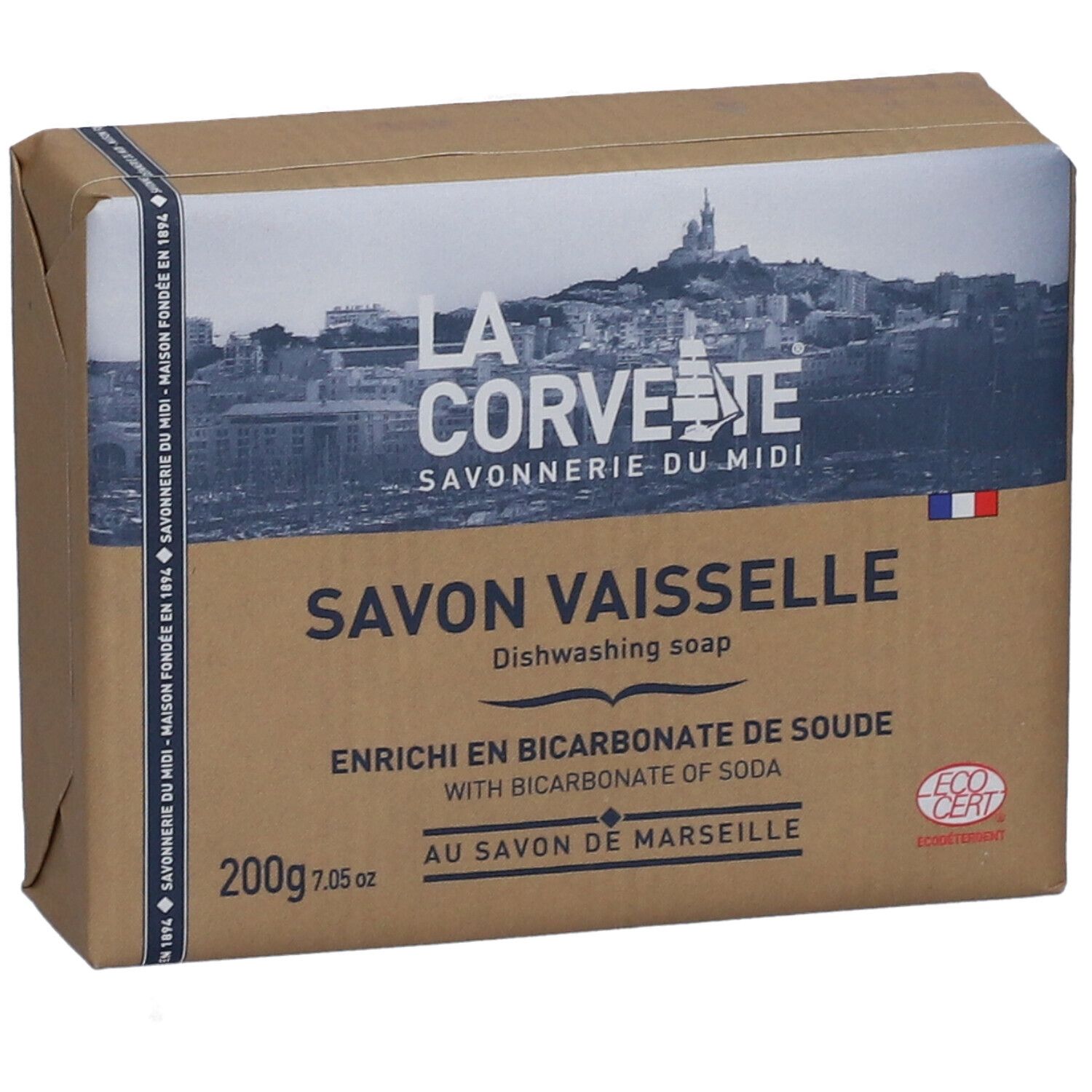 LA CORVETTE Marseille zeep vaatwasmiddel verrijkt met natriumbicarbonaat