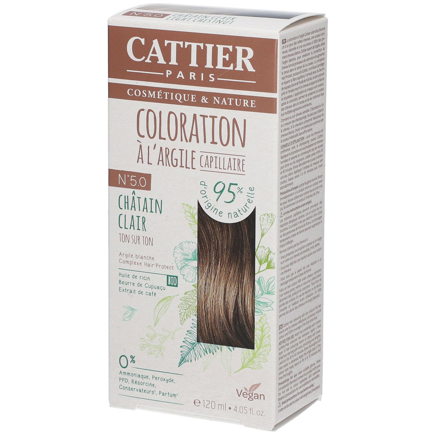 CATTIER Clay Haarkleur 5.0 Licht Kastanje