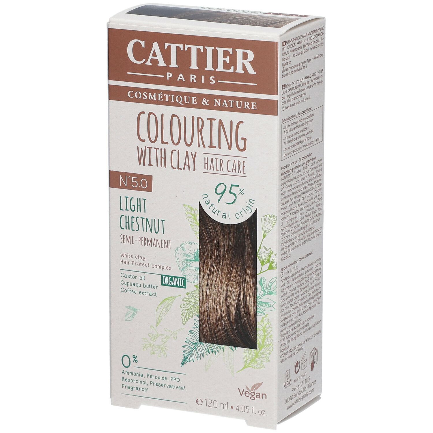 CATTIER Clay Haarkleur 5.0 Licht Kastanje