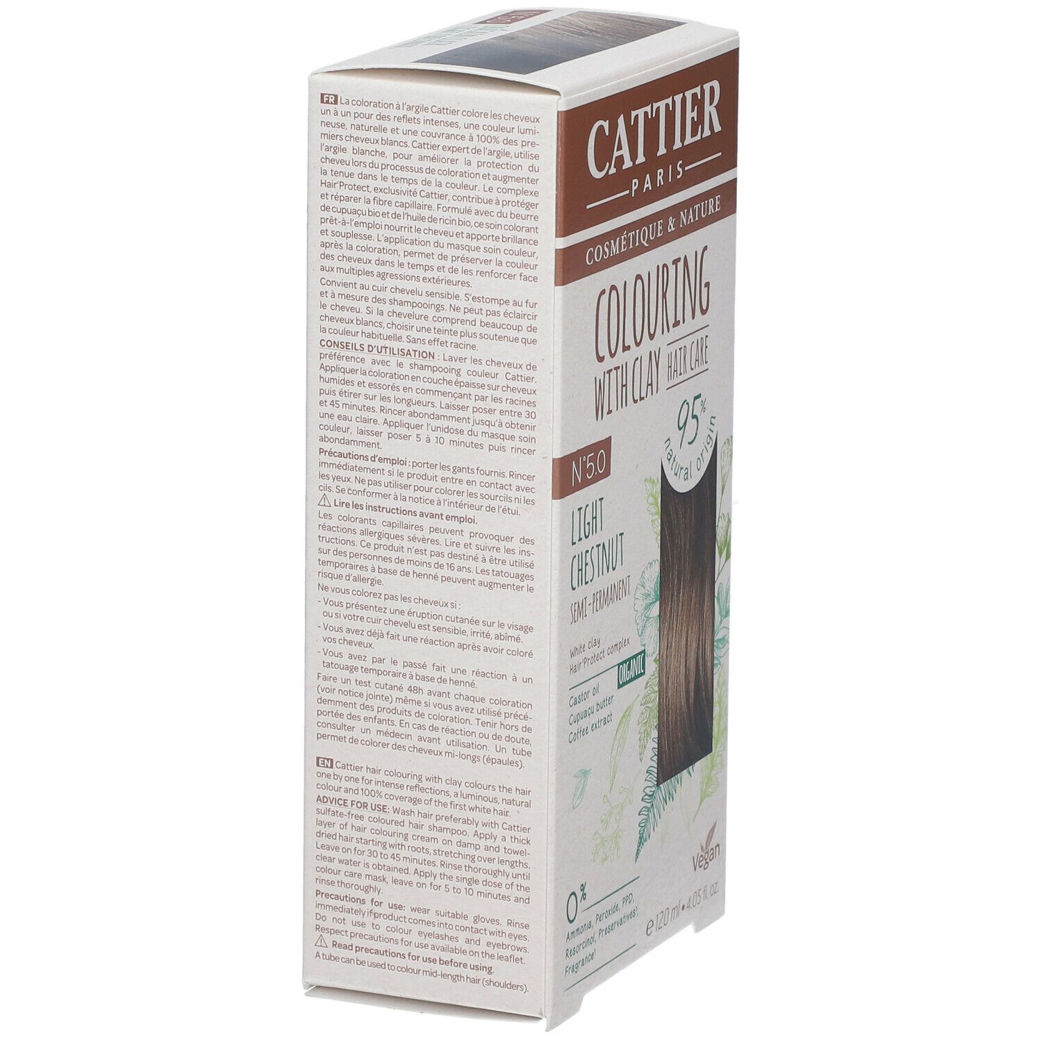 CATTIER Clay Haarkleur 5.0 Licht Kastanje