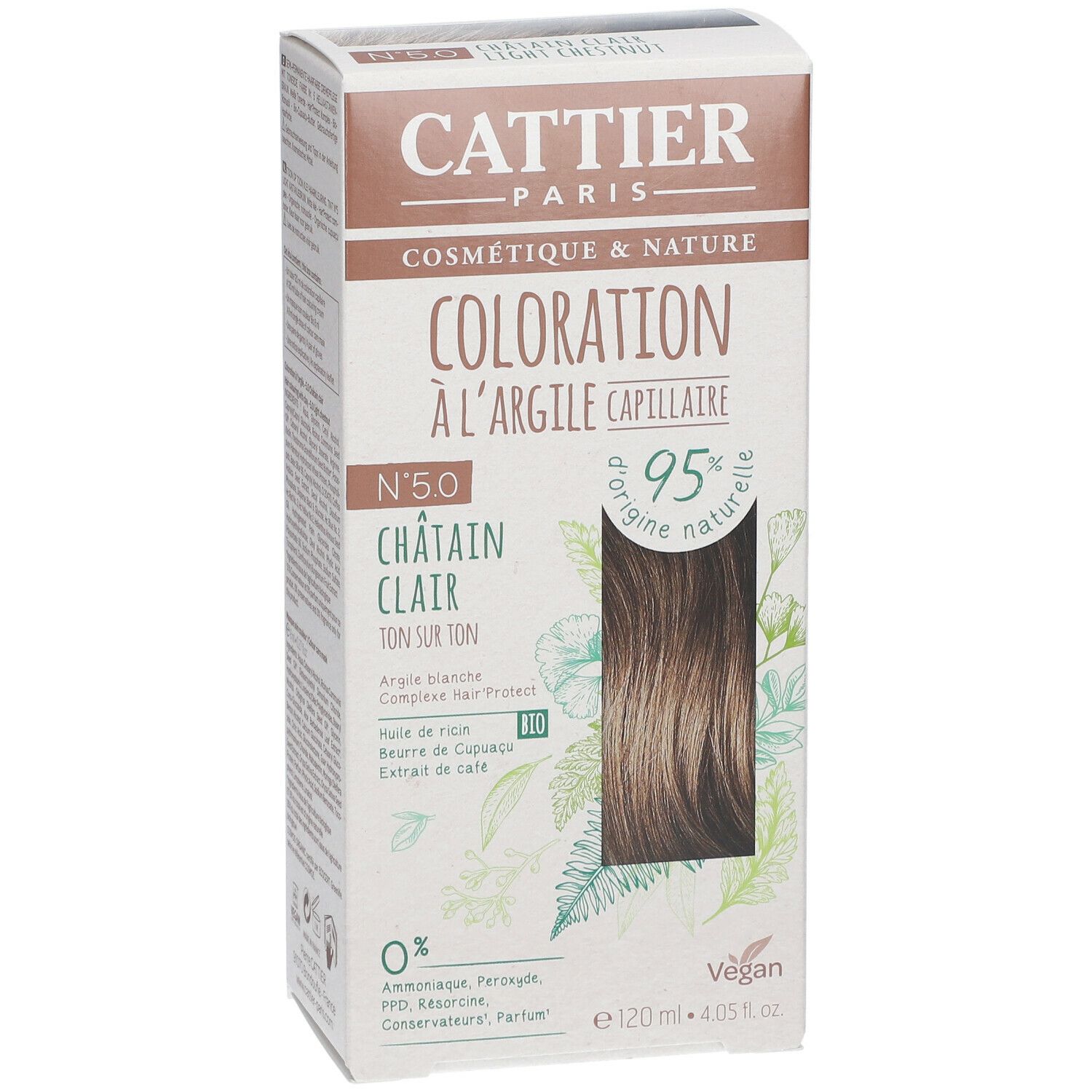 CATTIER Clay Haarkleur 5.0 Licht Kastanje