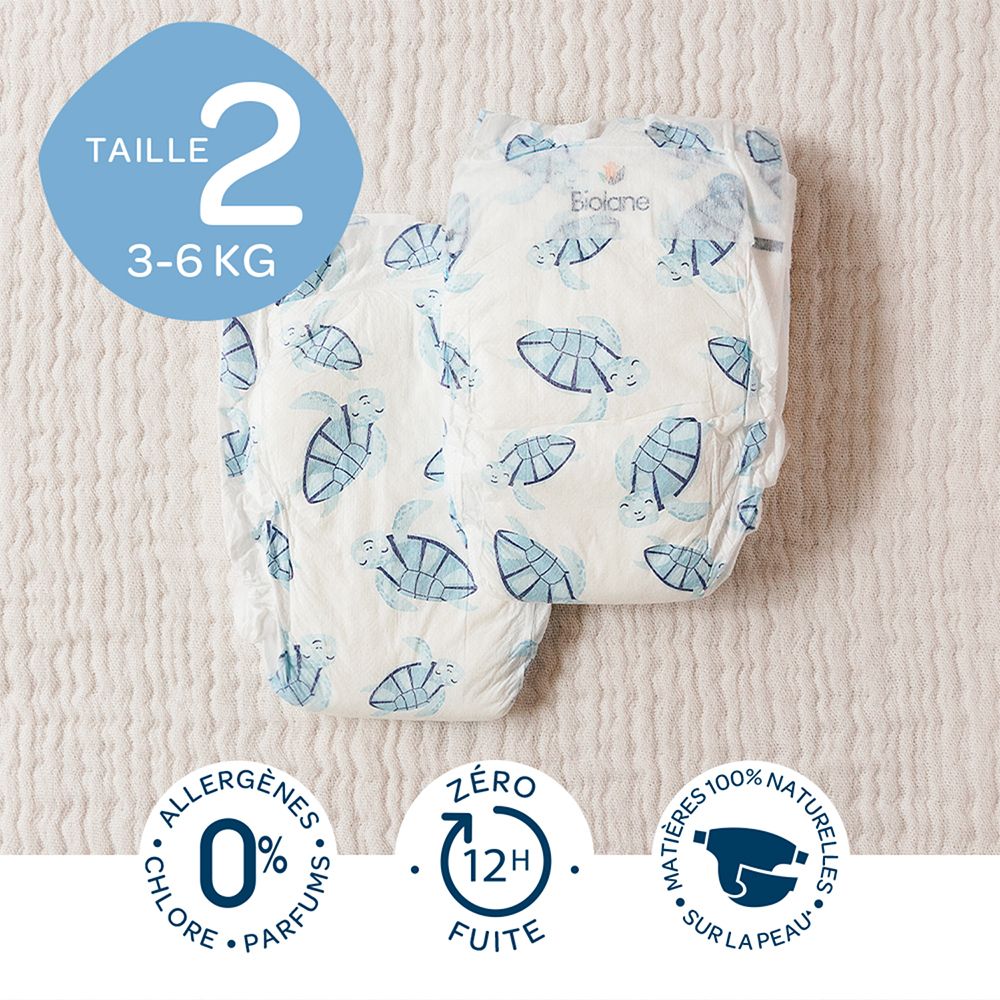 Biolane - Natural Luiers Maat 2 - Ultra-Absorberend - Geen Lekkage - 28 Stuks
