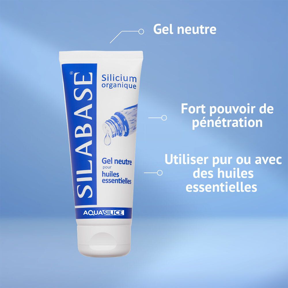Aquasilice Gel Neutre Tube: Organisch Silicium, Neutrale Gel voor etherische oliën, hoge penetratie.