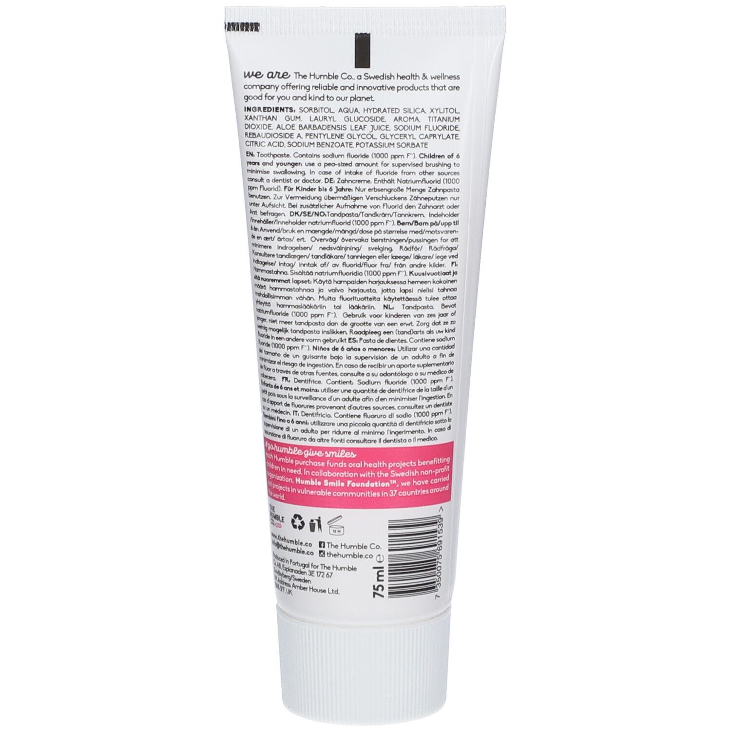 The Humble Co. Dentifrice naturel Enfant Fraise