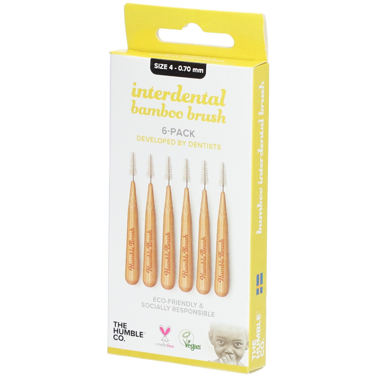 The Humble Co. Humble Interdental Brush® Brossette interdentaire en bambou Taille 4 - 0,7 mm