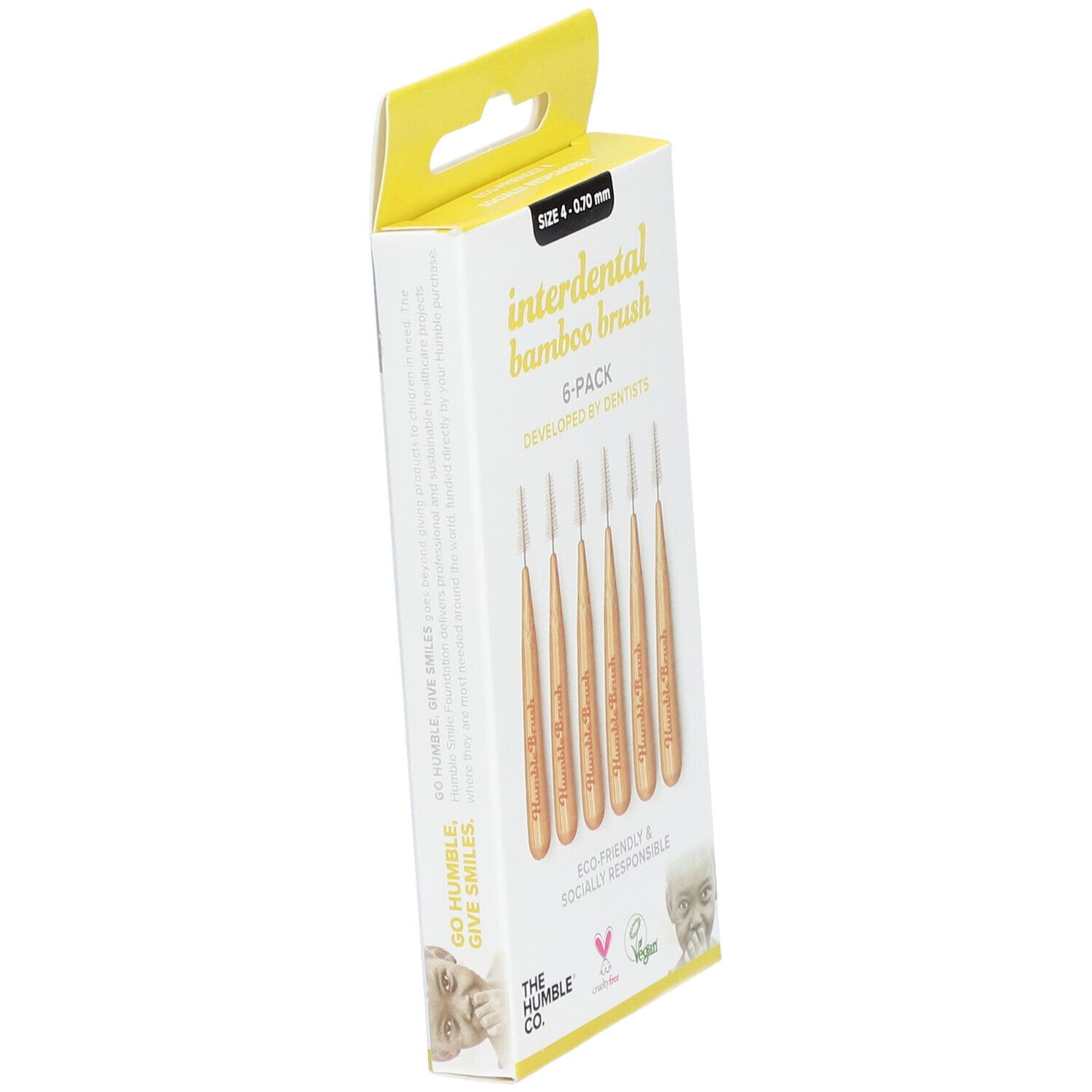 The Humble Co. Humble Interdental Brush® Brossette interdentaire en bambou Taille 4 - 0,7 mm