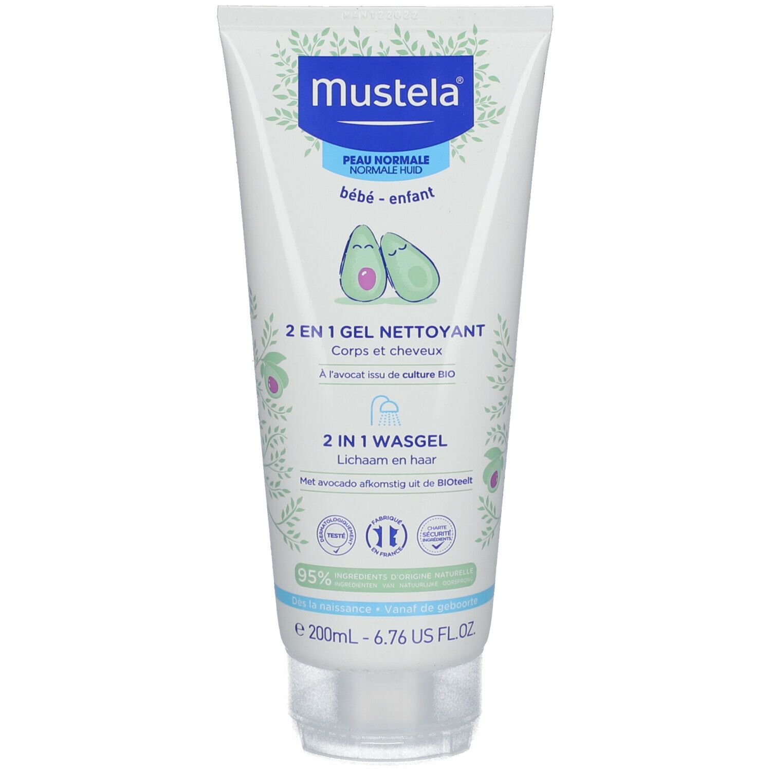 mustela® Bébé Enfant Gel Nettoyant 2 en 1 Peau Normale