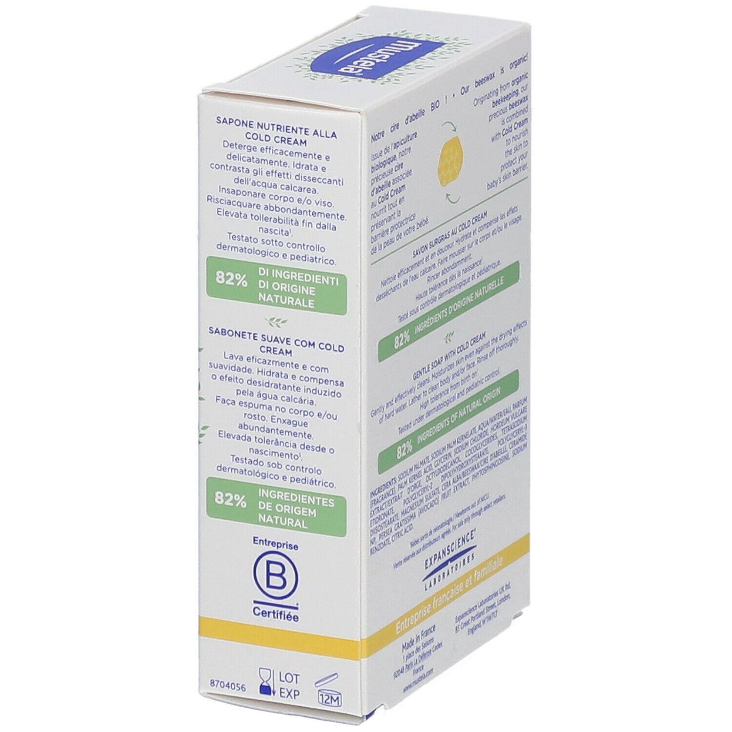 Mustela Savon Surgras au Cold Cream Peau Sèche