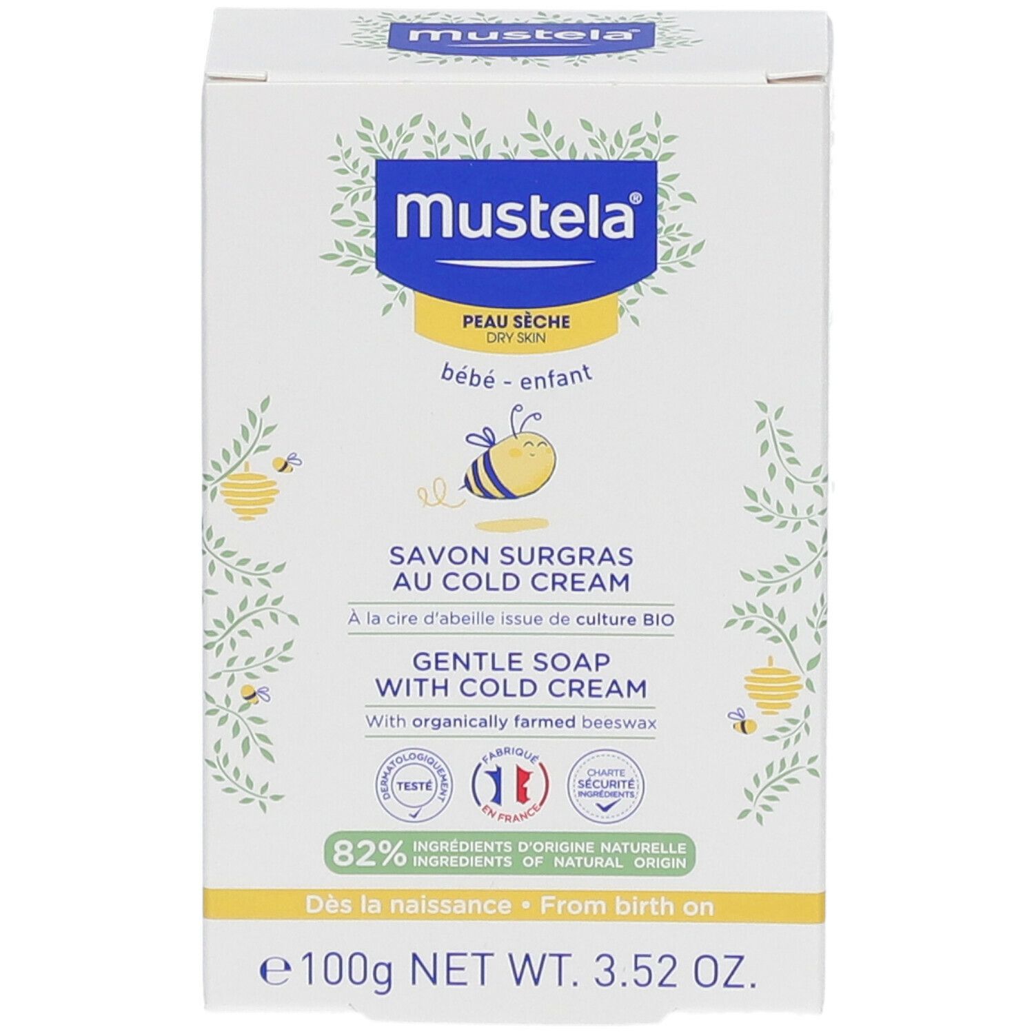 Mustela Savon Surgras au Cold Cream Peau Sèche