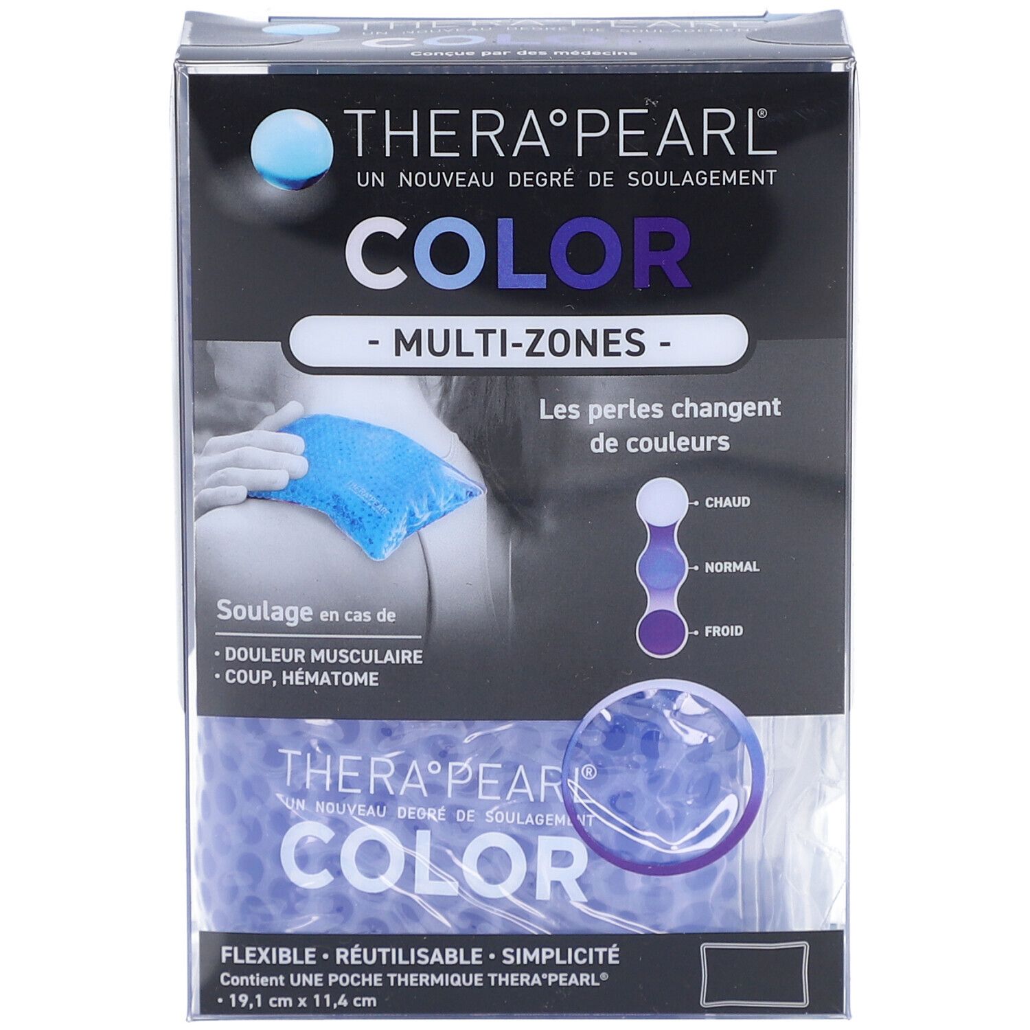 TheraPearl Compresse Couleur Multi-Zones Réutilisable Chaud & Froid