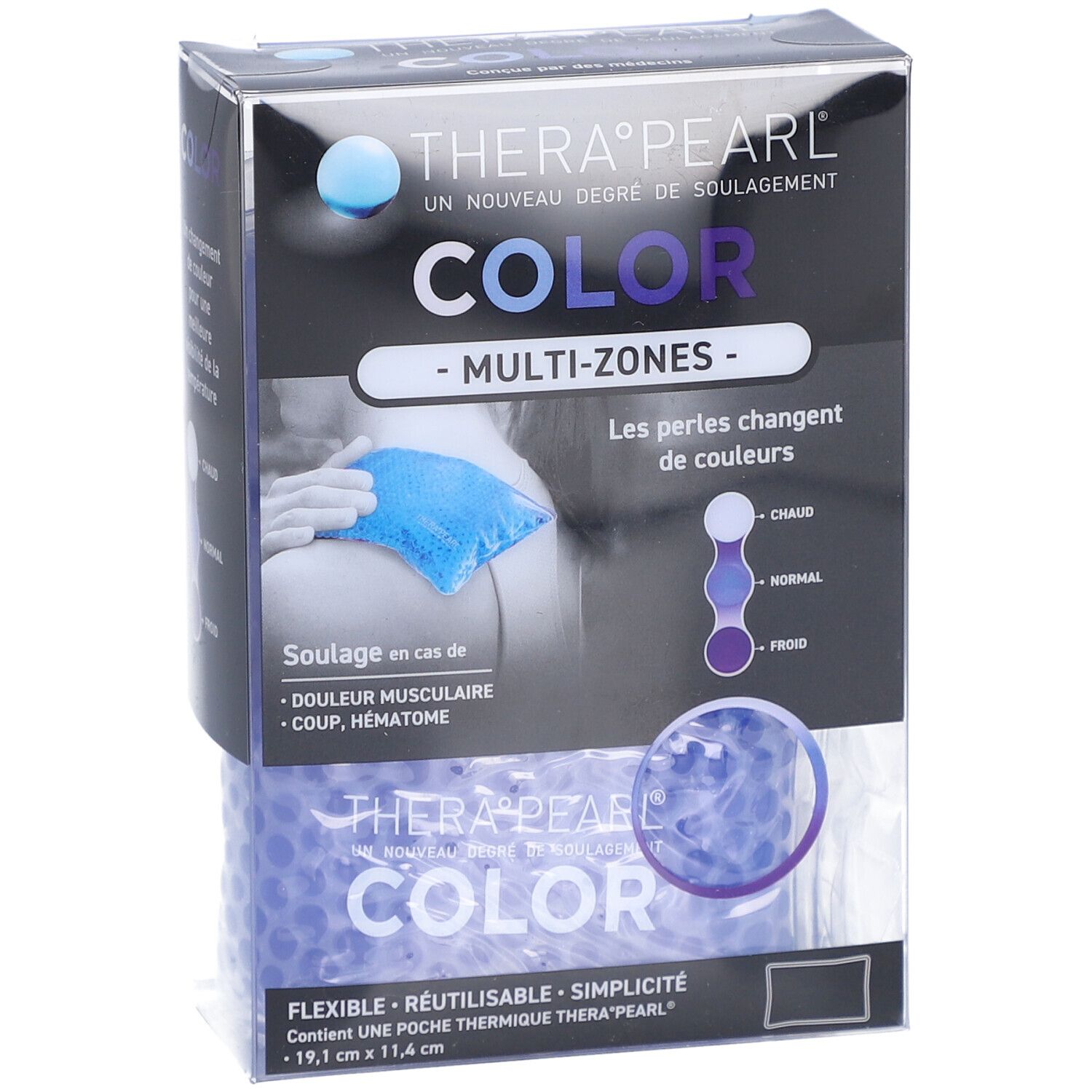 TheraPearl Compresse Couleur Multi-Zones Réutilisable Chaud & Froid