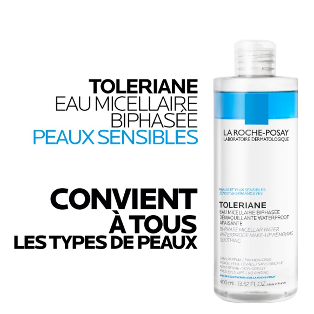 LA ROCHE POSAY EAU MICELLAIRE ULTRA BIPHASÉE - Eau micellaire biphasée démaquillante visag