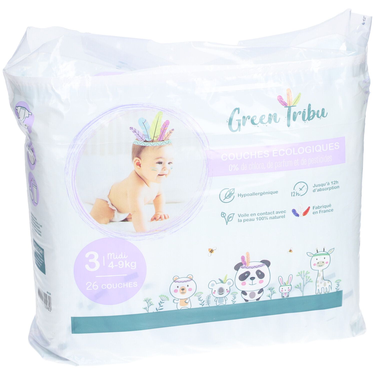 Green Tribu Couches Écologiques Bébé Mini Taille 3