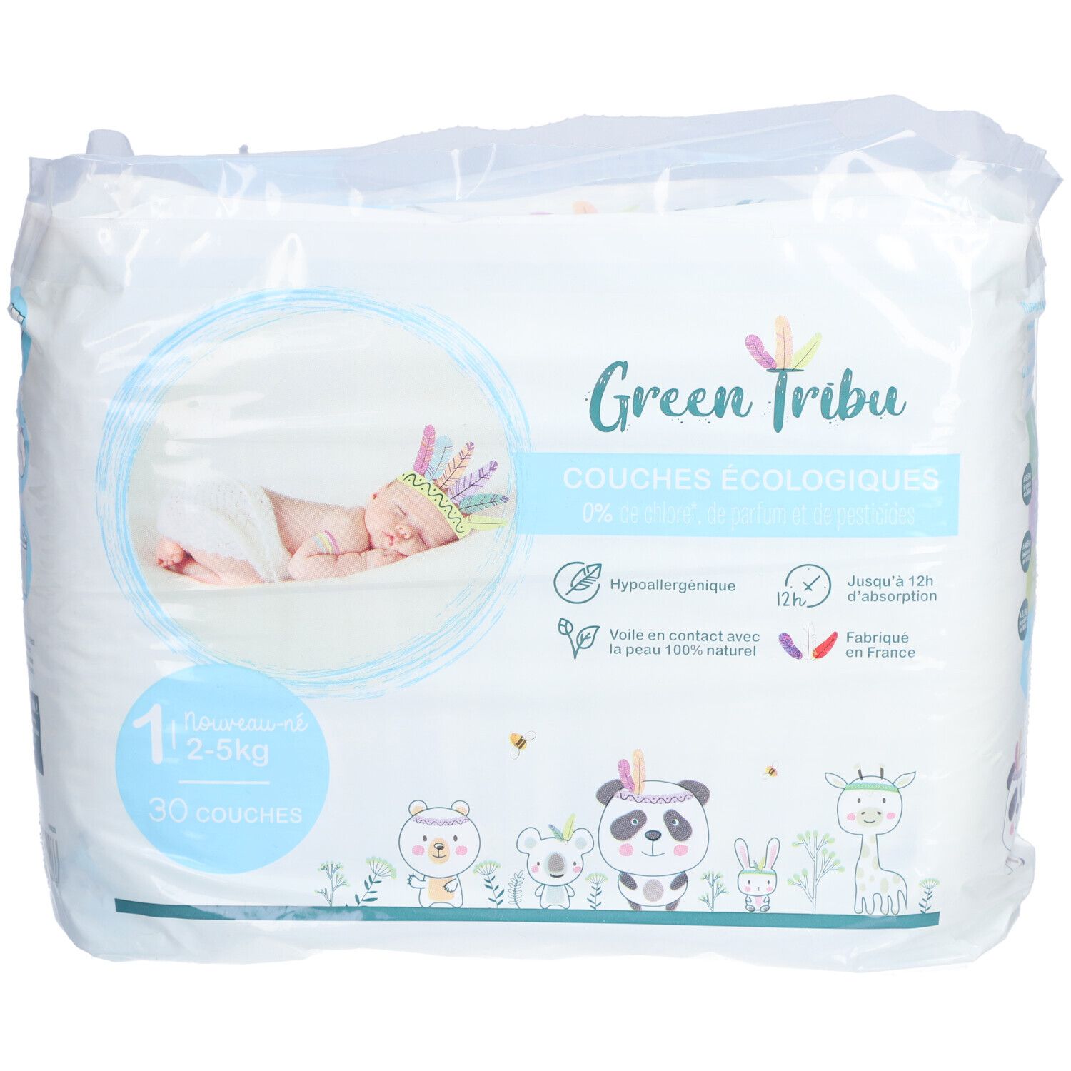 Green Tribu Ecologische luiers 1 pasgeborenen 2 - 5 kg