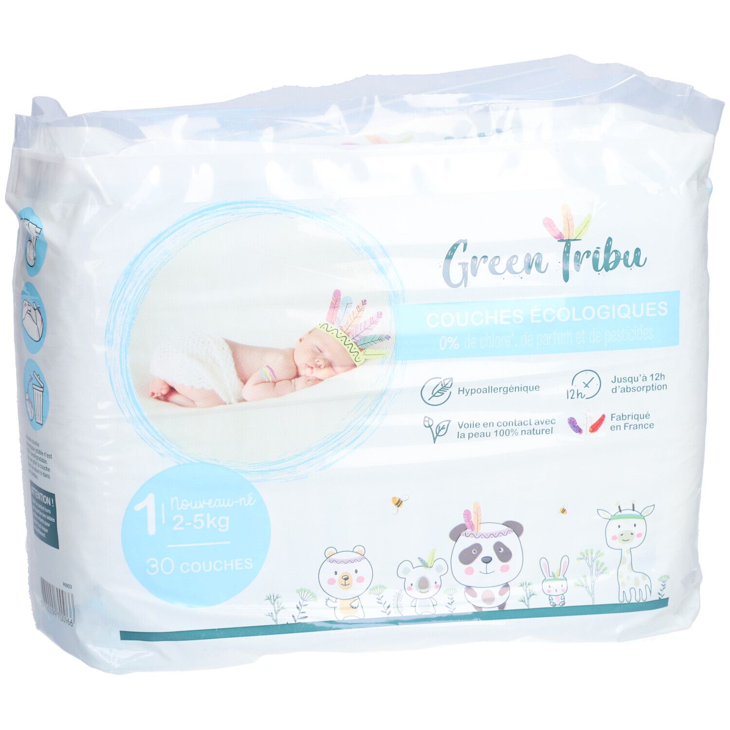 Green Tribu Ecologische luiers 1 pasgeborenen 2 - 5 kg