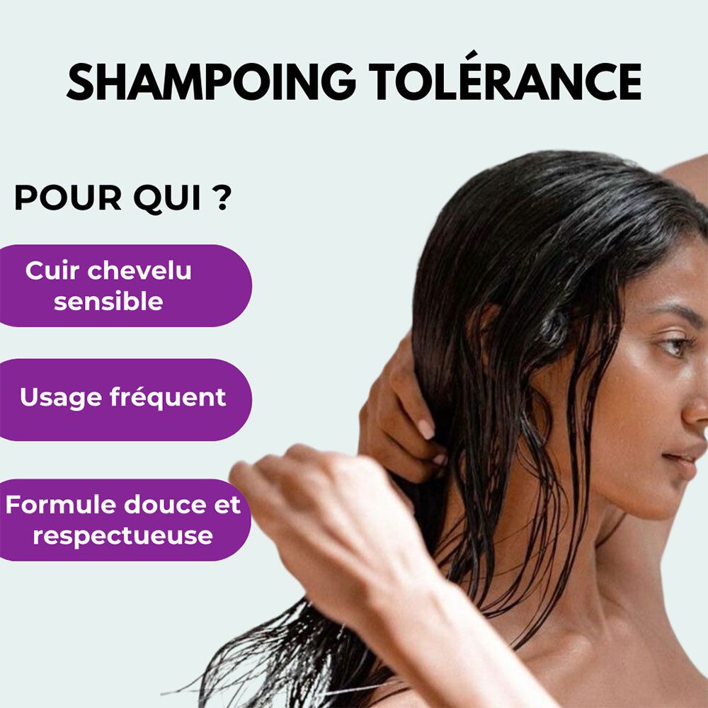 Caditar Zero Shampooing et emballage. Flacon et boîte blancs avec accents violets. Texte: 0 Sulfate, 0 Parfum. 150 ml.