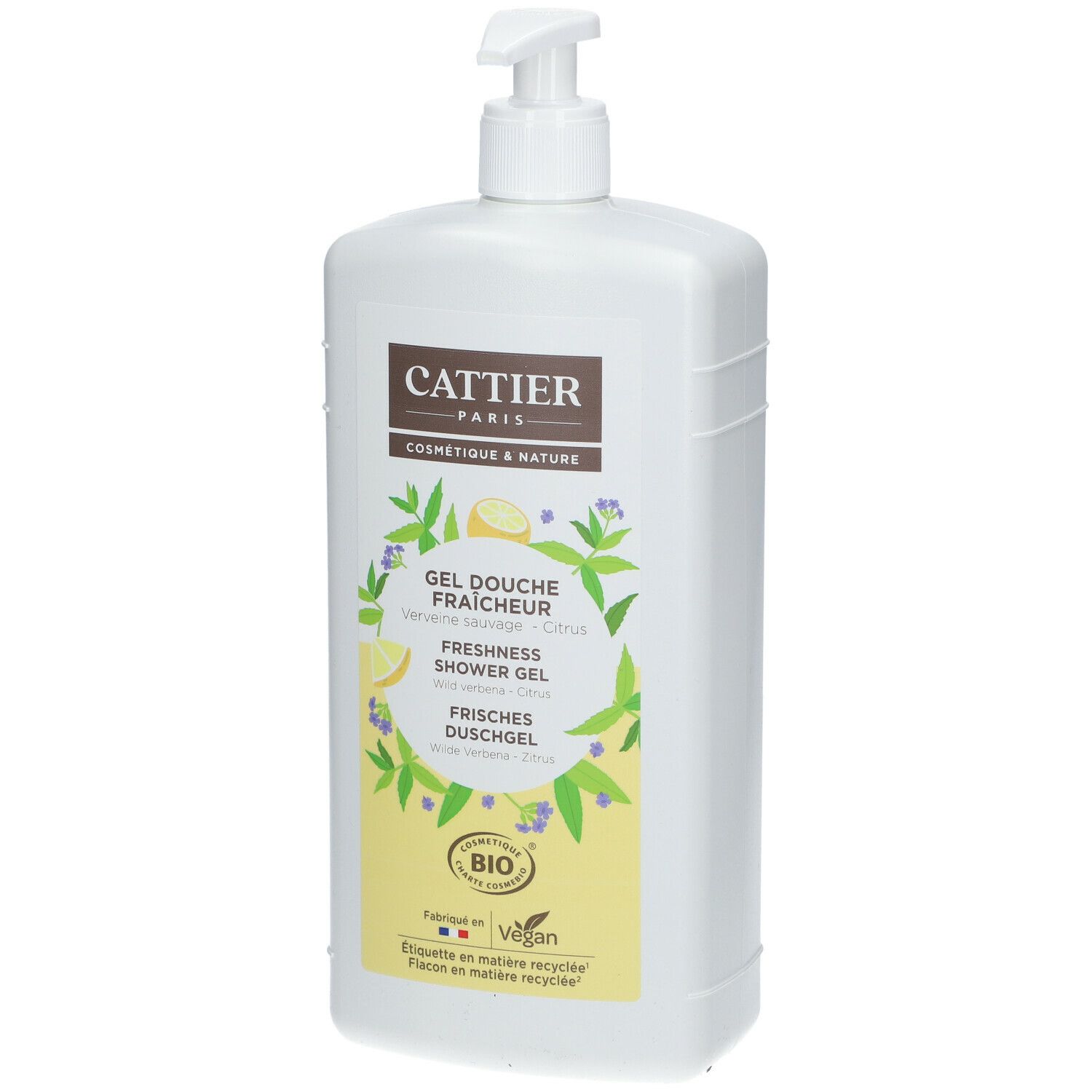 CATTIER Gel douche fraîcheur 1000 ml - Farmaline