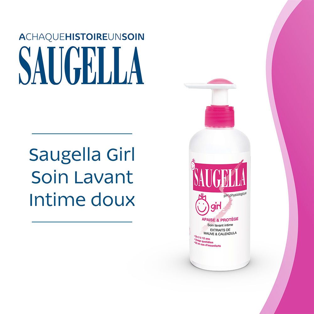 SAUGELLA GIRL - Soin lavant  pour usage intime.  - fl 200 ml