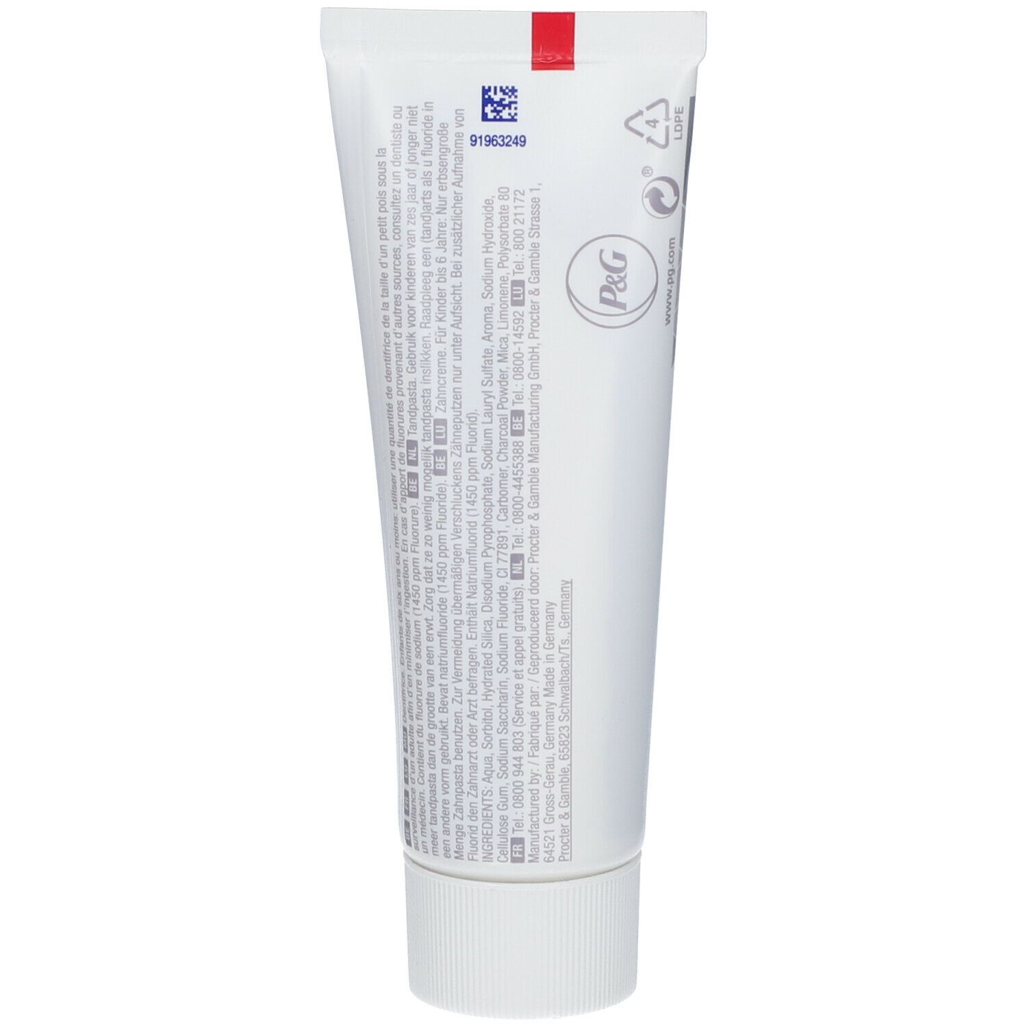 ORAL-B 3D WHITE ADVANCED LUXE AVEC CHARBON - Dentifrice fluoré, goût menthe fraîche poivré