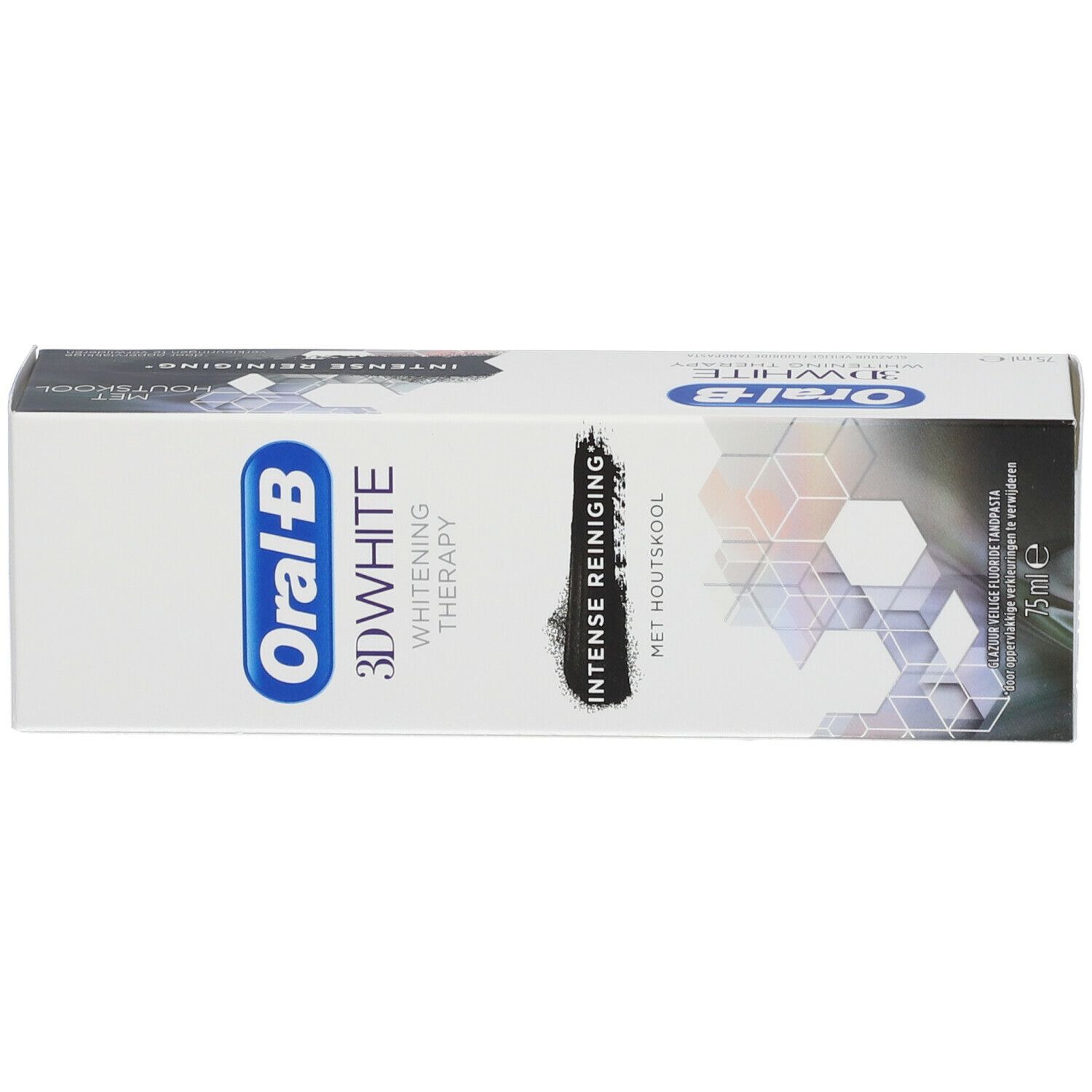 ORAL-B 3D WHITE ADVANCED LUXE AVEC CHARBON - Dentifrice fluoré, goût menthe fraîche poivré