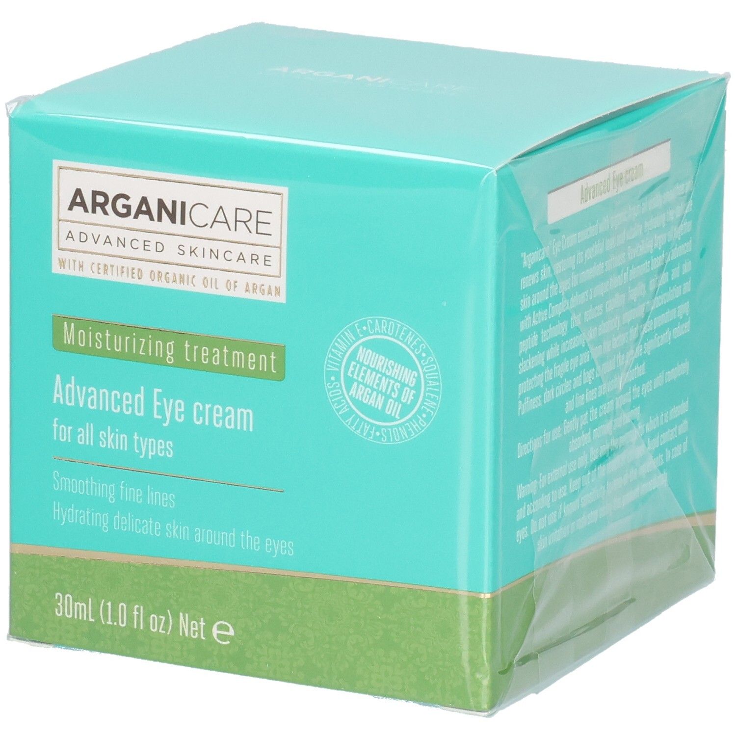 Arganicare Advanced Eye Cream, 30ml, Hydraterende behandeling voor alle huidtypen.