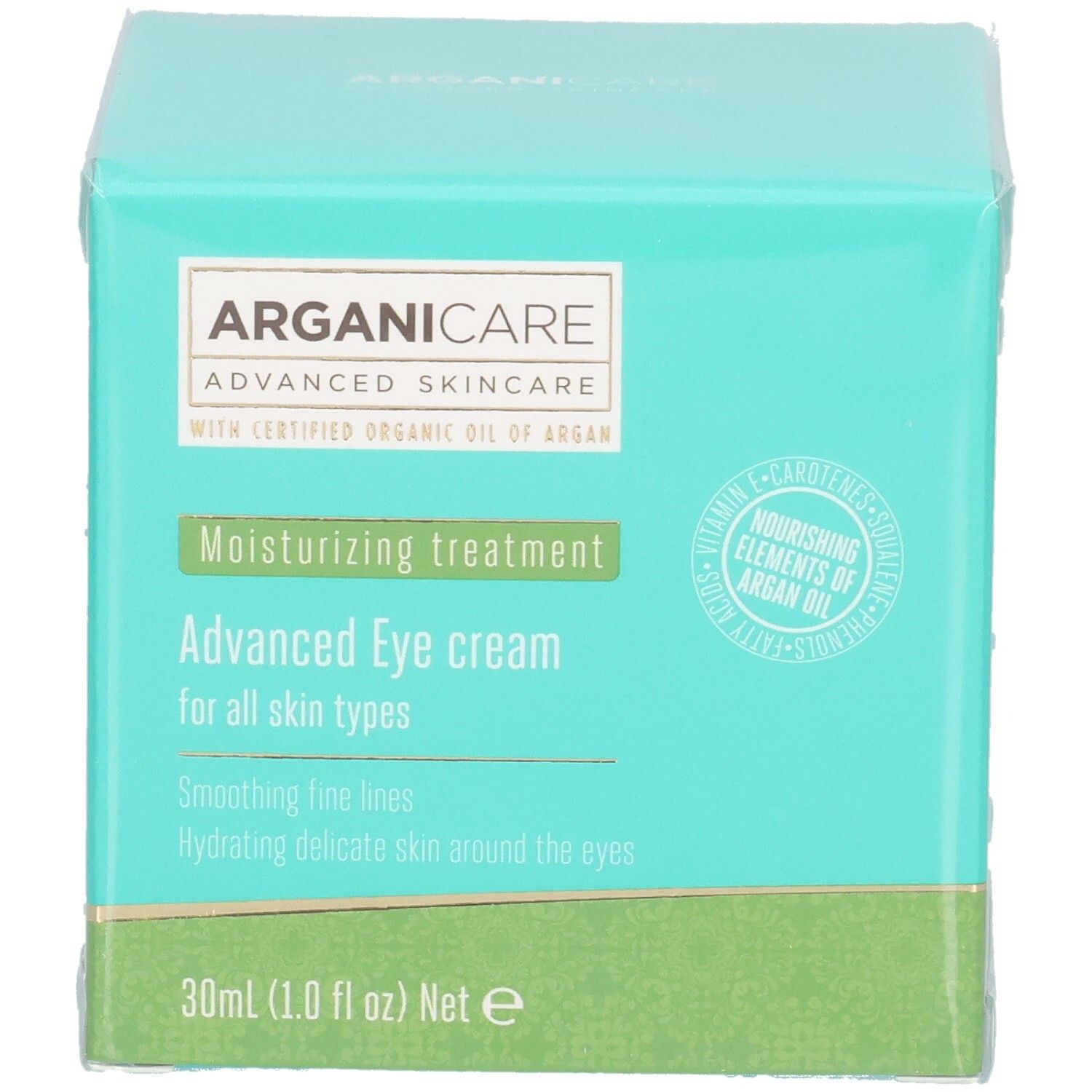 Arganicare Advanced Eye Cream, 30ml, Hydraterende behandeling, verzacht fijne lijntjes.