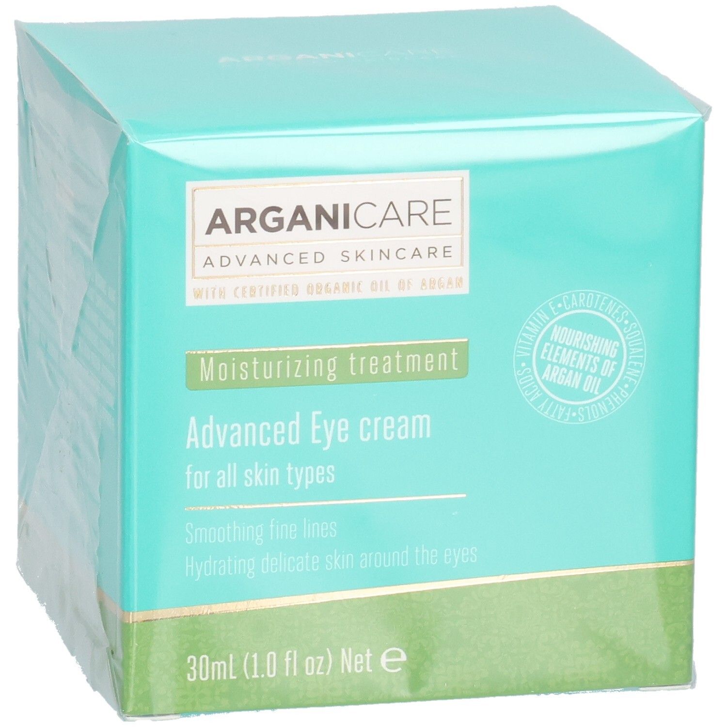 Arganicare Advanced Eye Cream, 30ml, Hydraterende behandeling, met biologische arganolie.