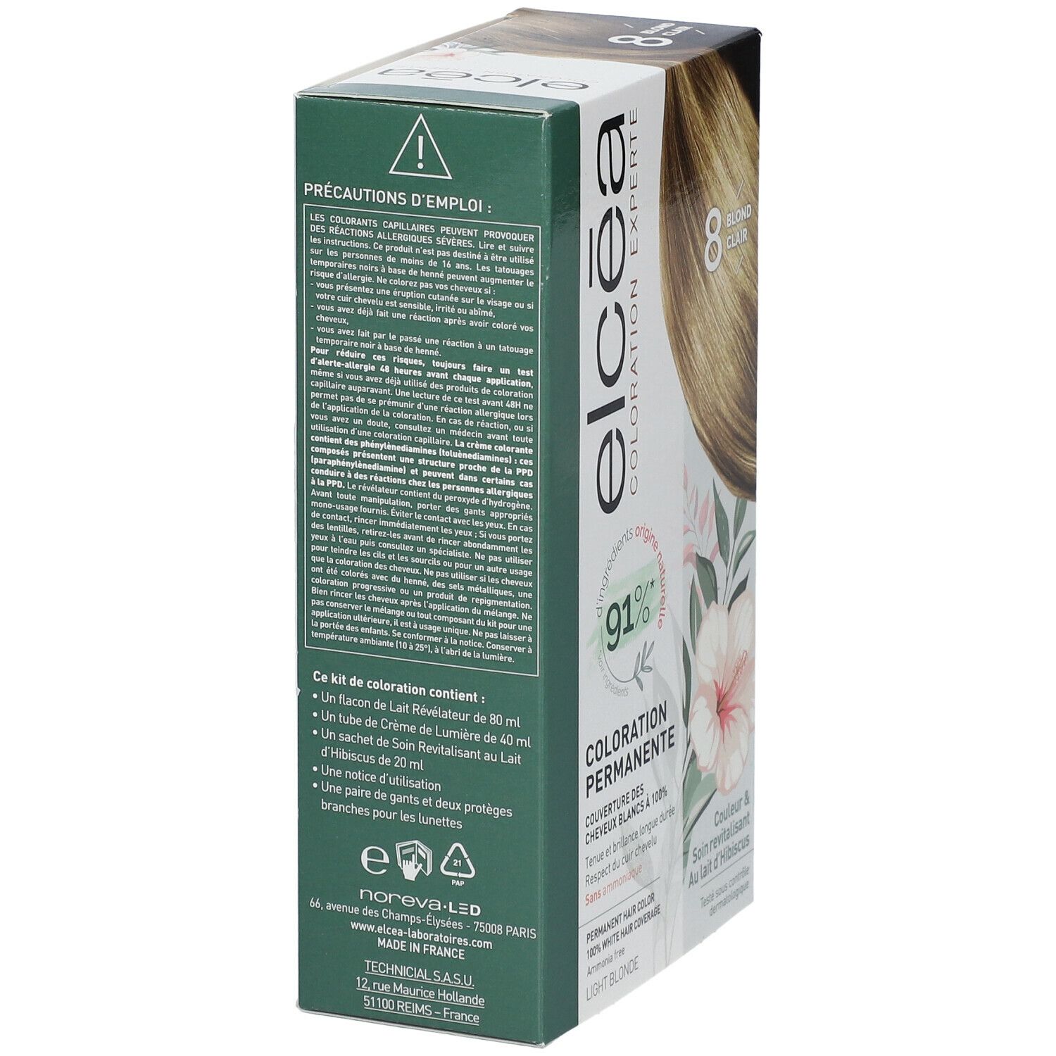 ELCÉA Kleur Experte Permanente Blond Clair - 8