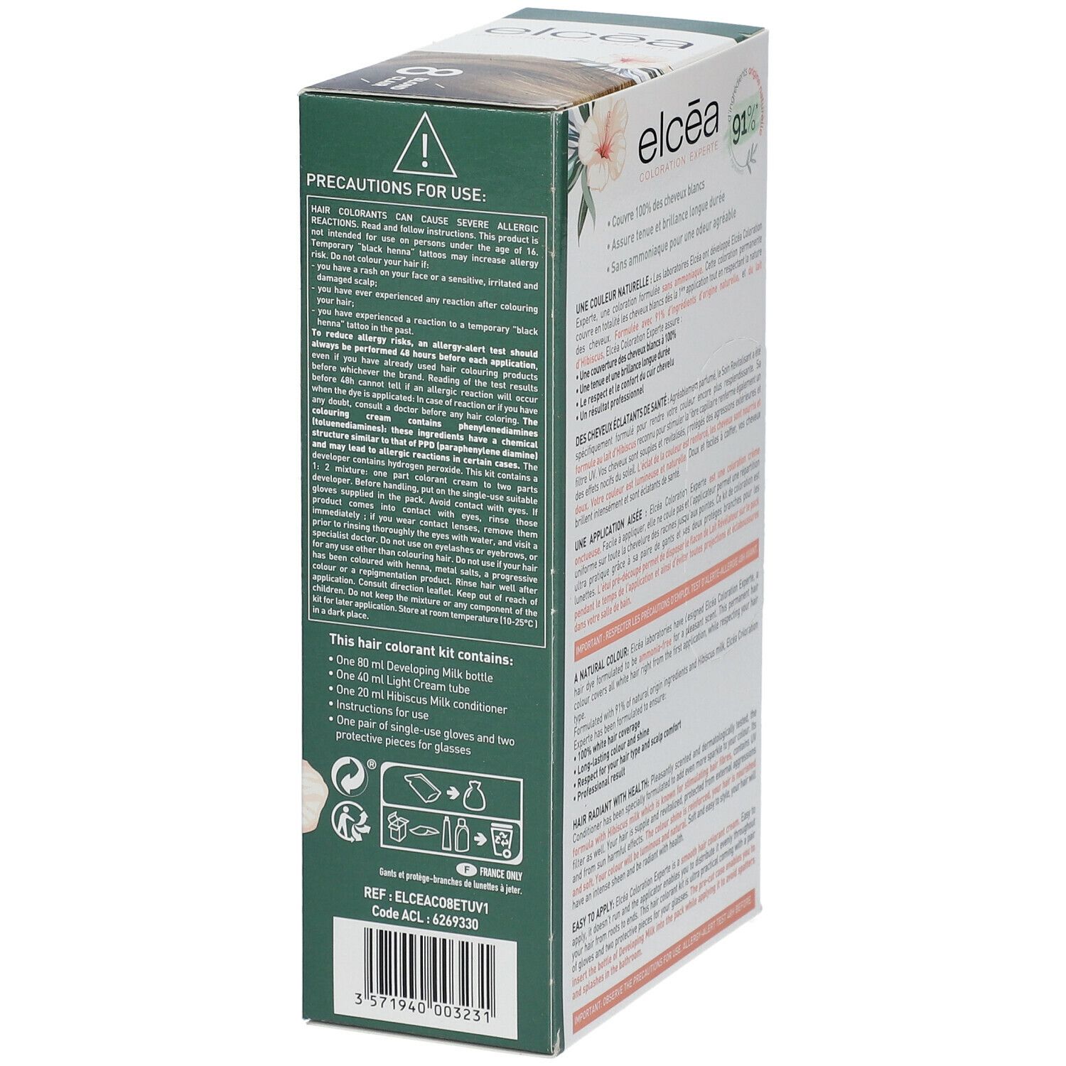 ELCÉA Kleur Experte Permanente Blond Clair - 8