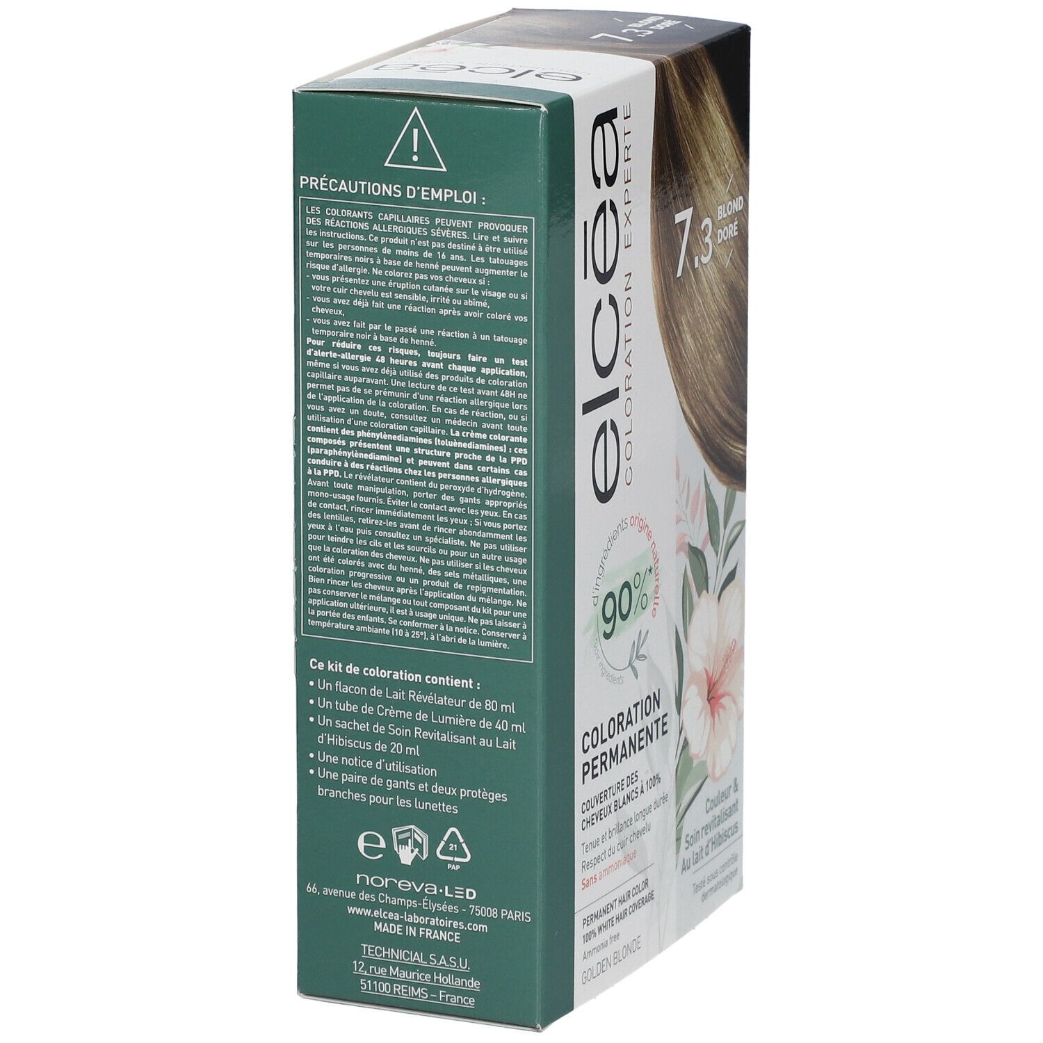 ELCÉA Kleur Experte Permanente Blond Doré - 7.3