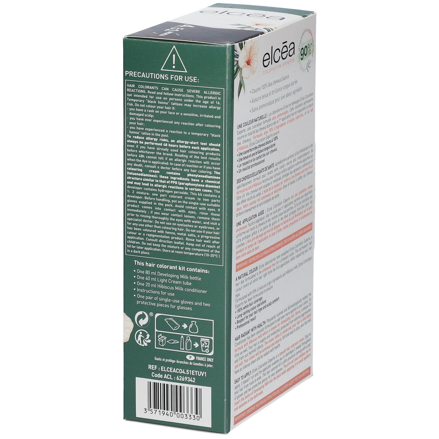 ELCÉA Kleur Experte Permanente Blond Moka- 4.51