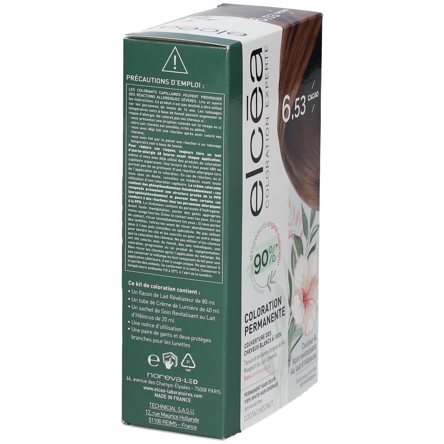 elcéa permanente kleuring cacao - 6.53