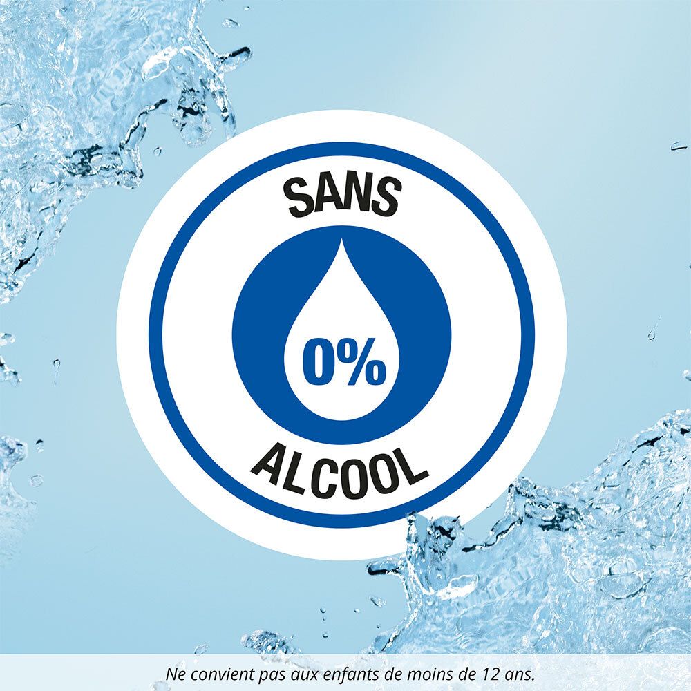 Autocollant rond 0% alcool. Fond d'eau. Ne convient pas aux enfants de moins de 12 ans.