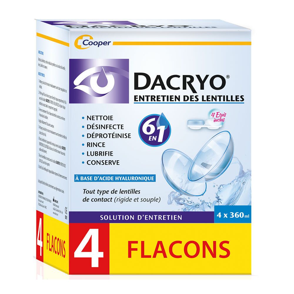 Dacryolens® Entretien des Lentilles 6 en 1