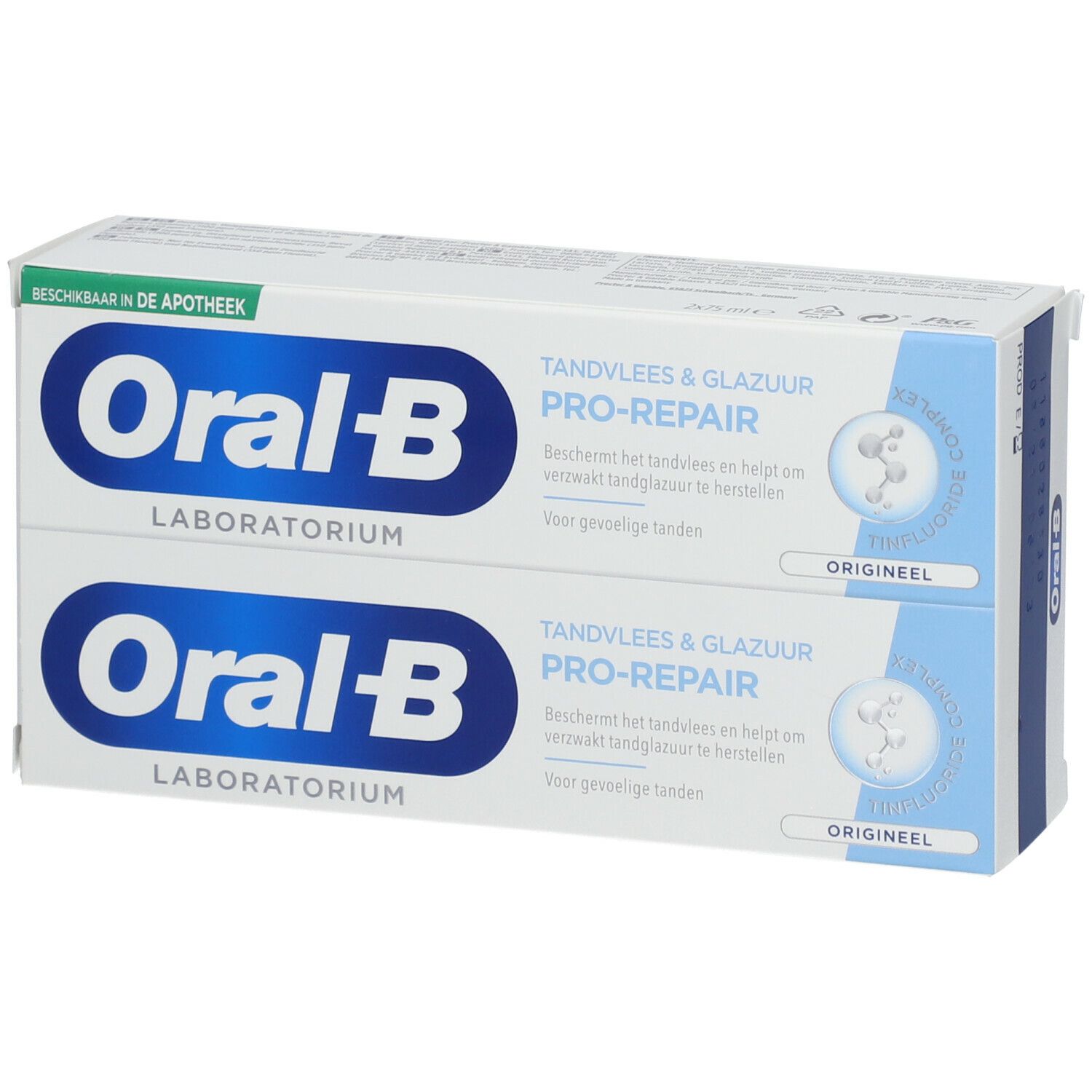 ORAL-B GENCIVES & EMAIL PRO-REPAIR ORIGINAL - Dentifrice fluoré.  - tube 75 ml x 2